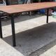 Industrial iron and wood table