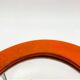 Ceramic mirror with "orange" glaze, 1960s