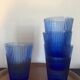 Set de 4 verres en verre bleu