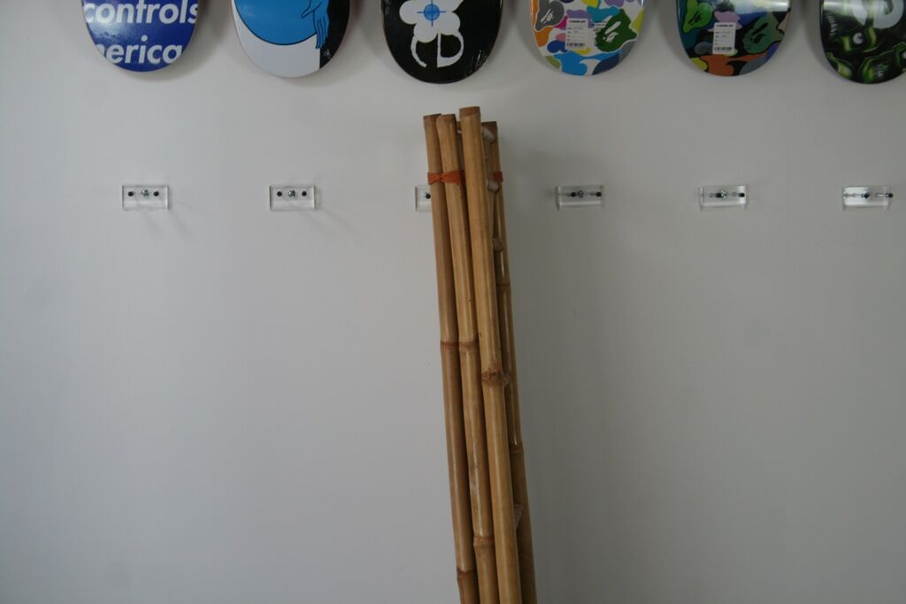 Screen 3 panels bamboo, rattan and wicker 1970 vintage