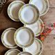 Set of 10 vintage deep plates, Monico models by Digoin/Sarregue.