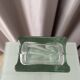 Vintage Rectangular Glass Brick Vase – Minimalist Modern Design (ca. 1980s–