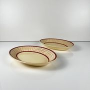 Duo de ravier Longchamp modele "Colmar", motif géométrique vers 1930