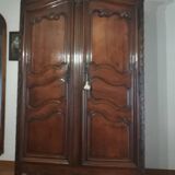Louis XV period wardrobe in solid walnut