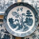 Set de 5 assiettes à dessert en porcelaine Décor " A la pagode"