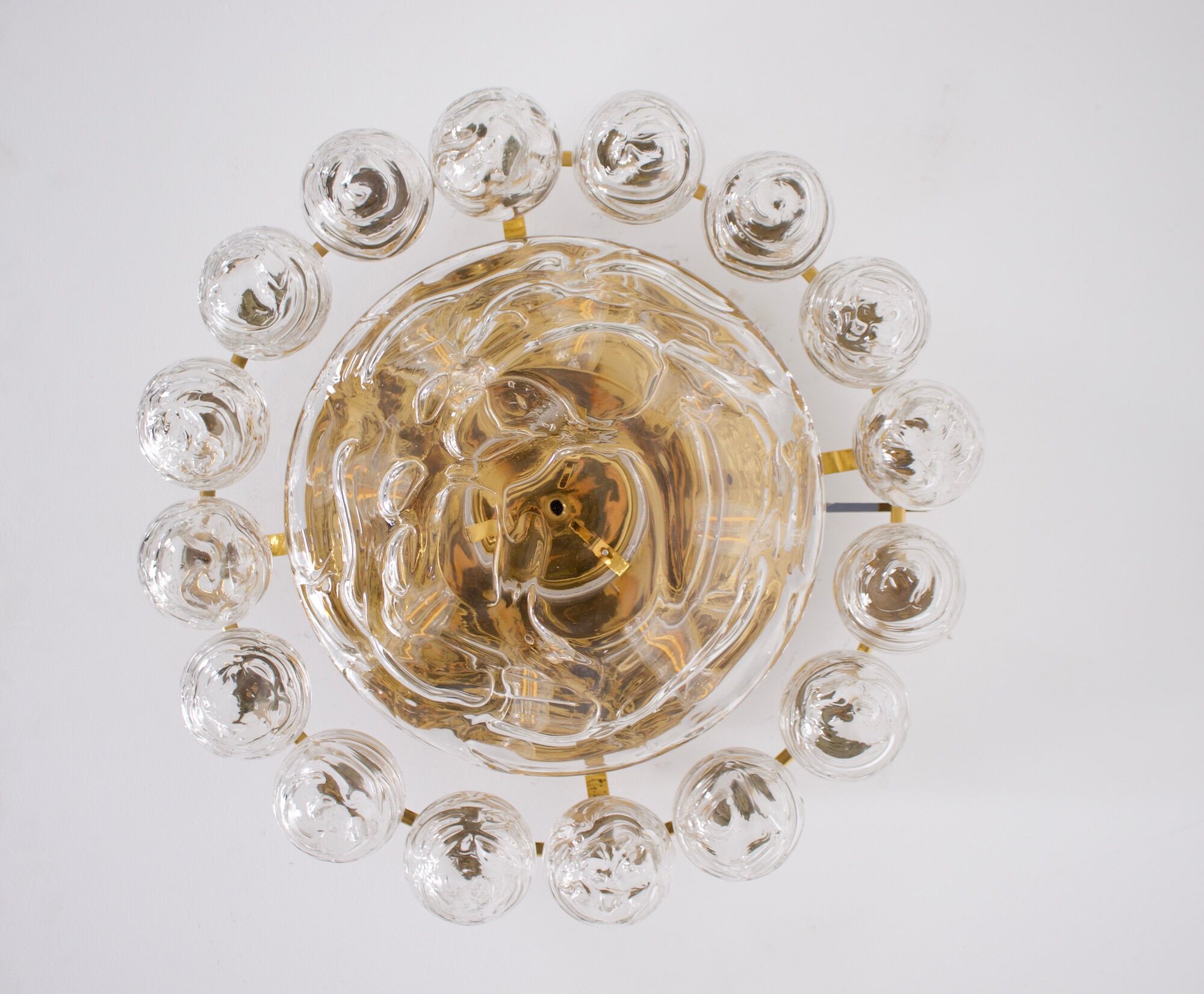 Plafonnier « Snowball »en verre soufflé