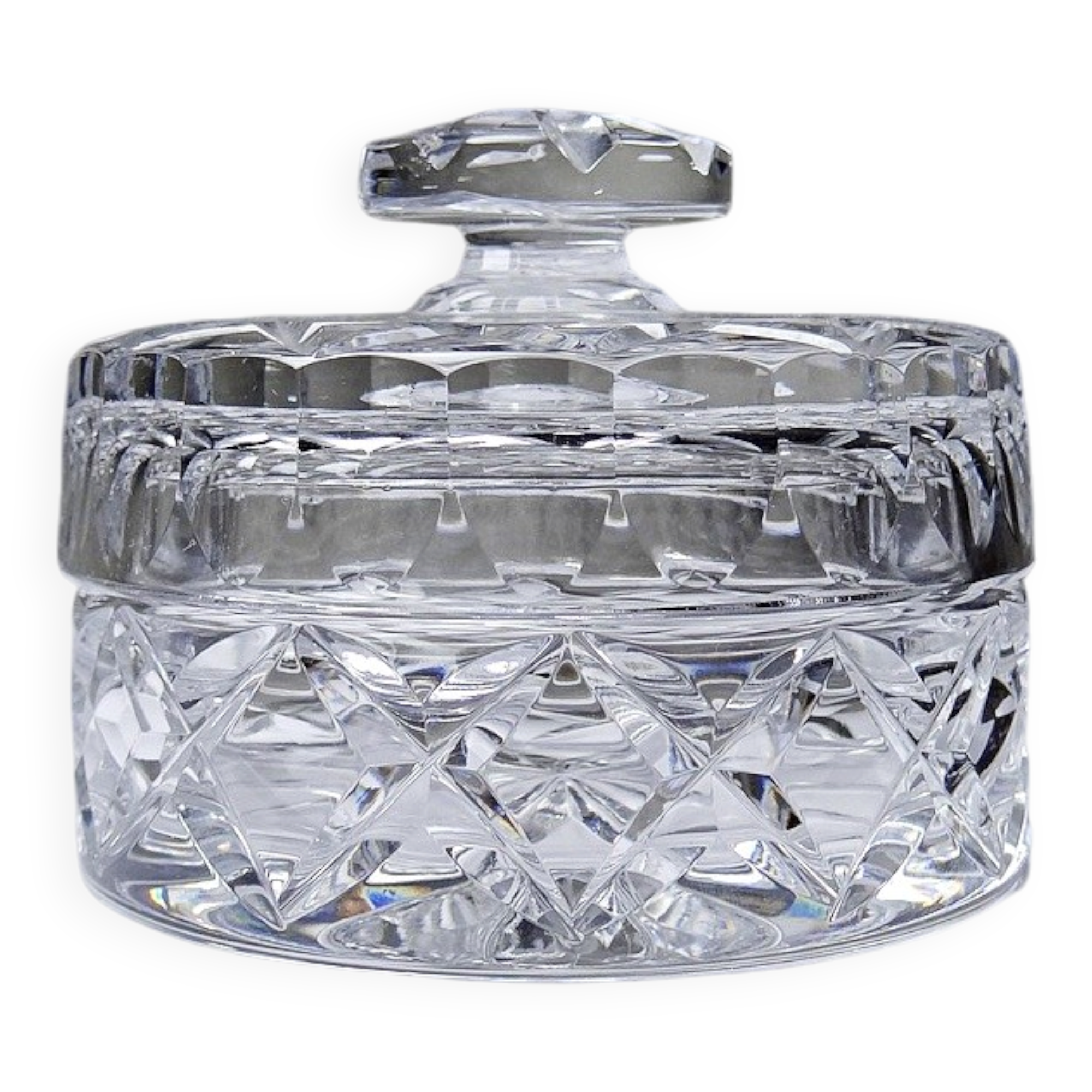 Petite boîte à bijoux cristal taillé, Tchécoslovaquie, vintage 1980-2000