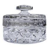 Small cut crystal jewellery box, Czechoslovakia, vintage 1980-2000