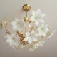Murano chandelier with white flowers