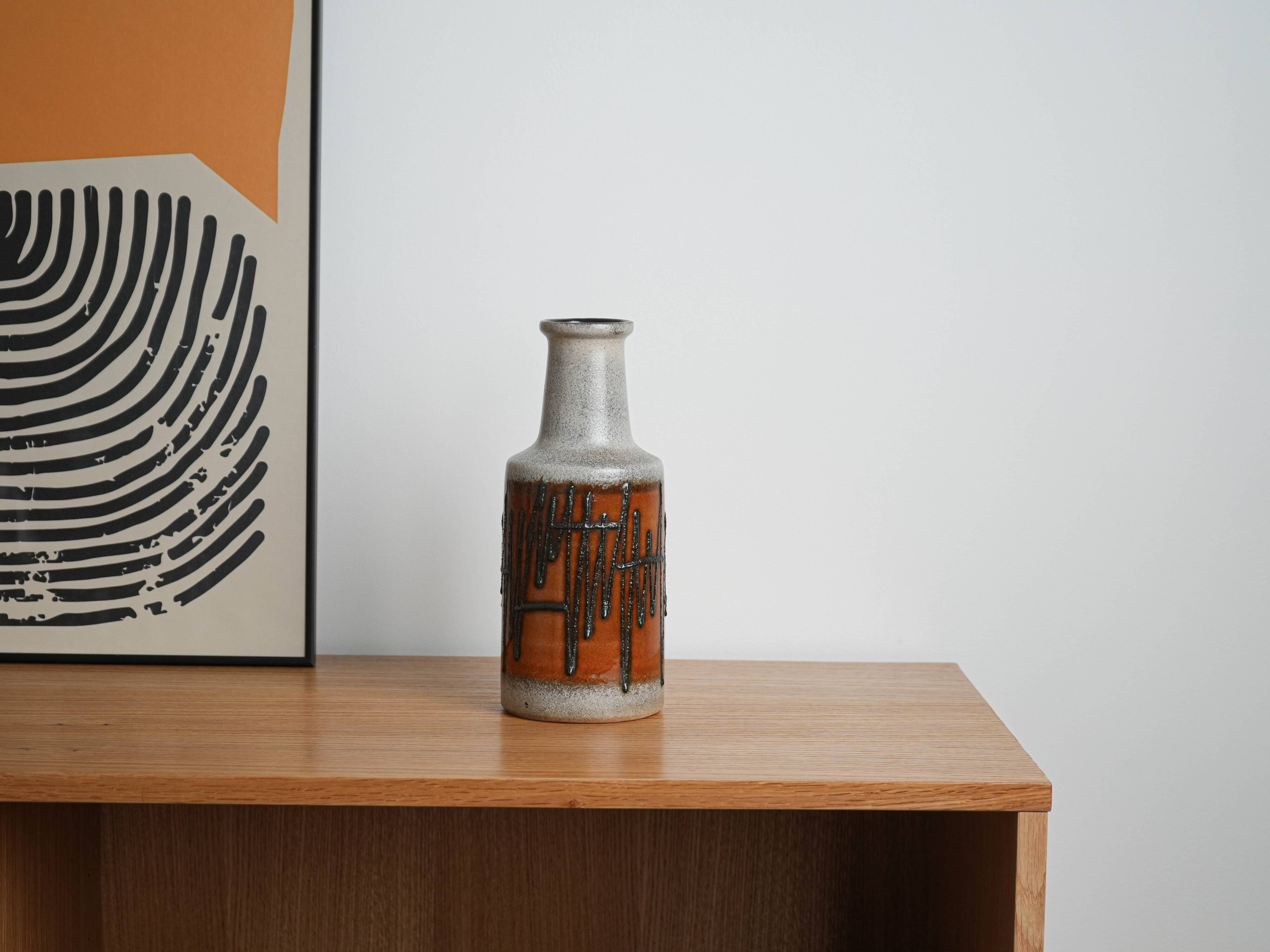 Ceramic vase, German design, 1970s, manufactured by VEB HALDENSLABEN