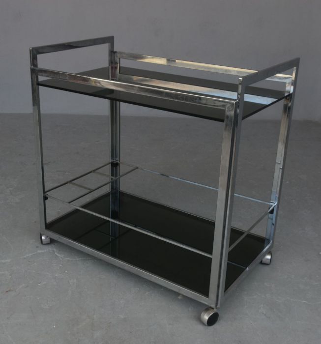 Vintage chrome rolling dessert 1950