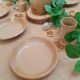 Ensemble de 8 assiettes creuses grès de brenne France vintage