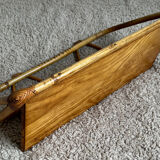 Bamboo wicker wall shelf from the 80s