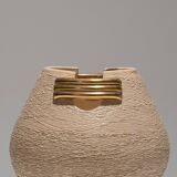 textured ceramic egg-shaped vase, 1940s