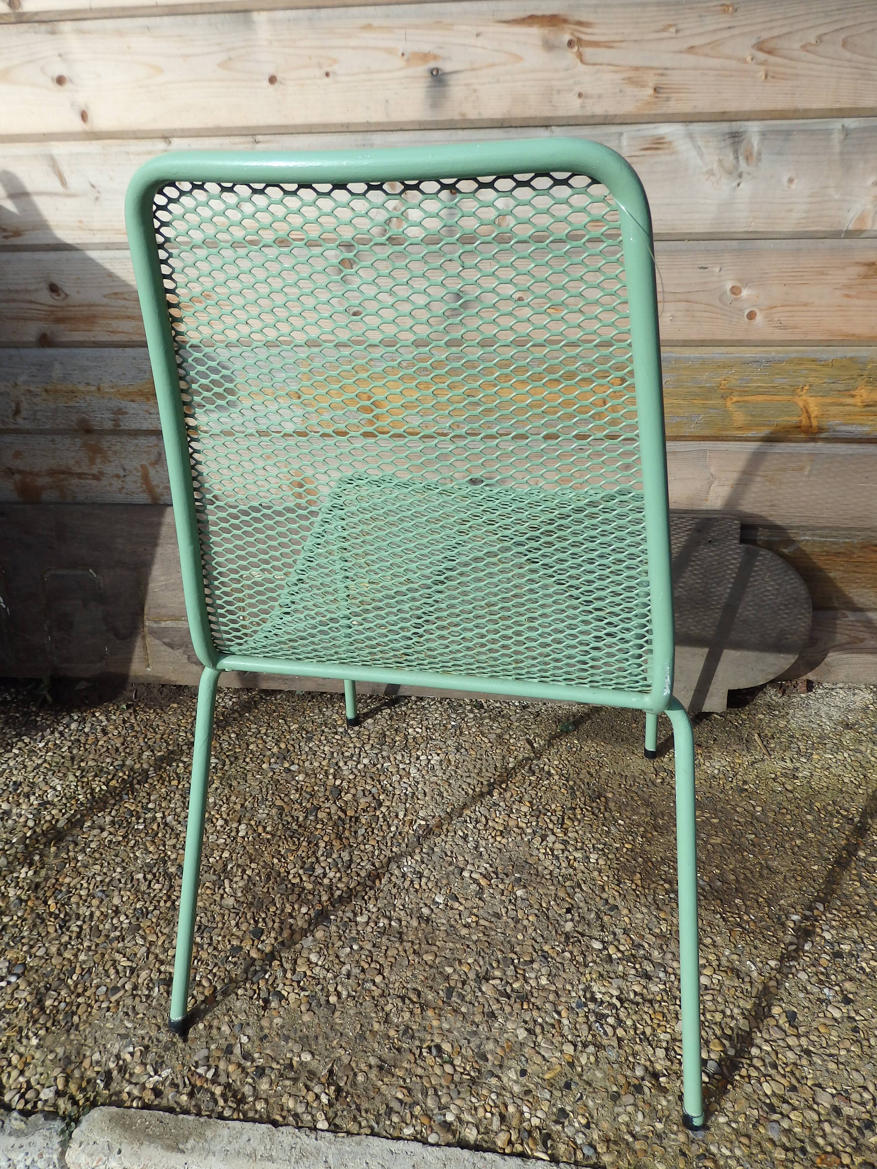 2 vintage metal garden chairs