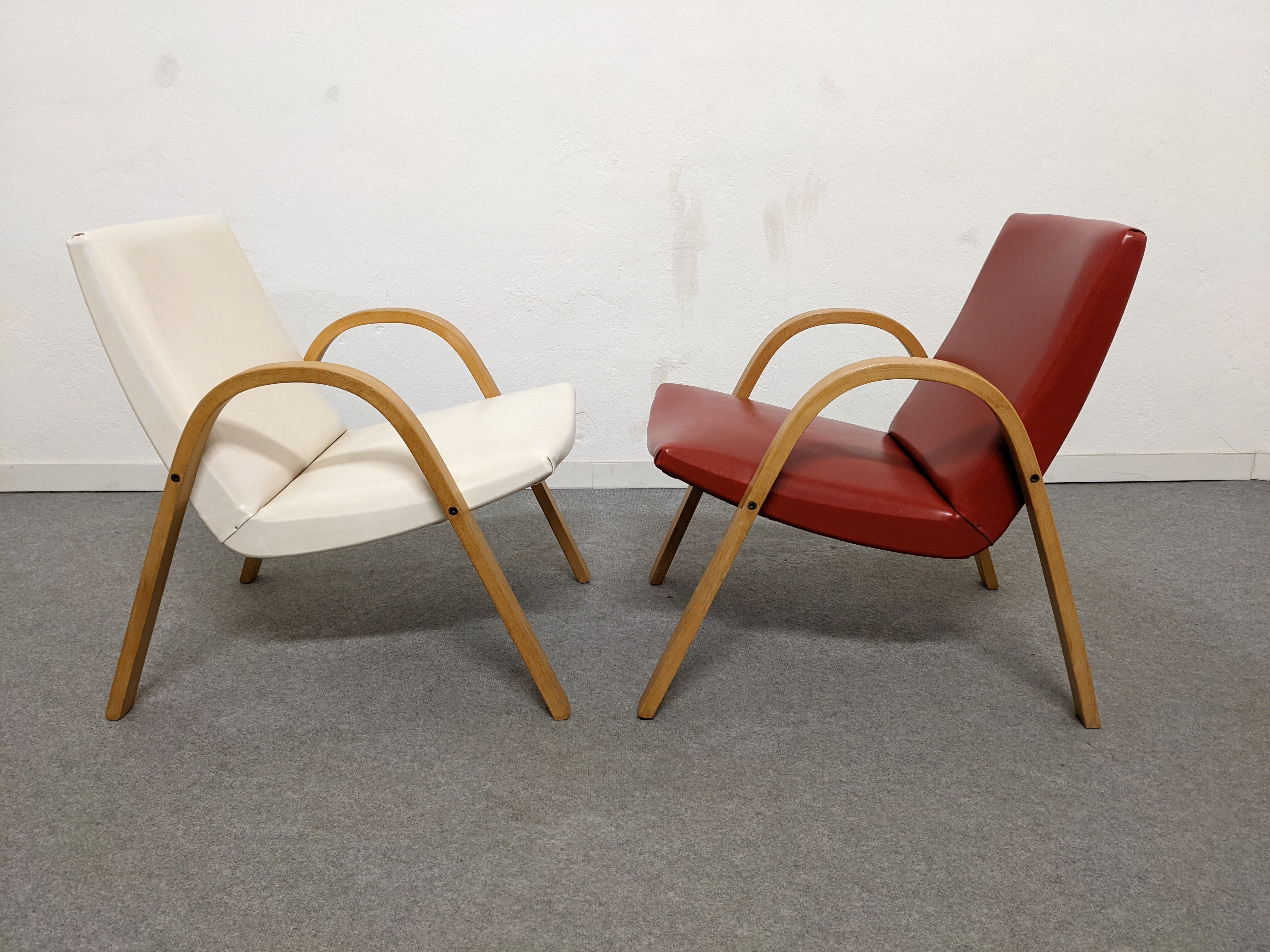 Pair of Bow Wood armchairs from the 50s/60s by Steiner