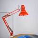 Lampe orange réglable par luxo, 1970s