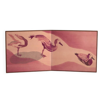 Japanese two-panel screen in dyed fabric – Japan, circa 1985