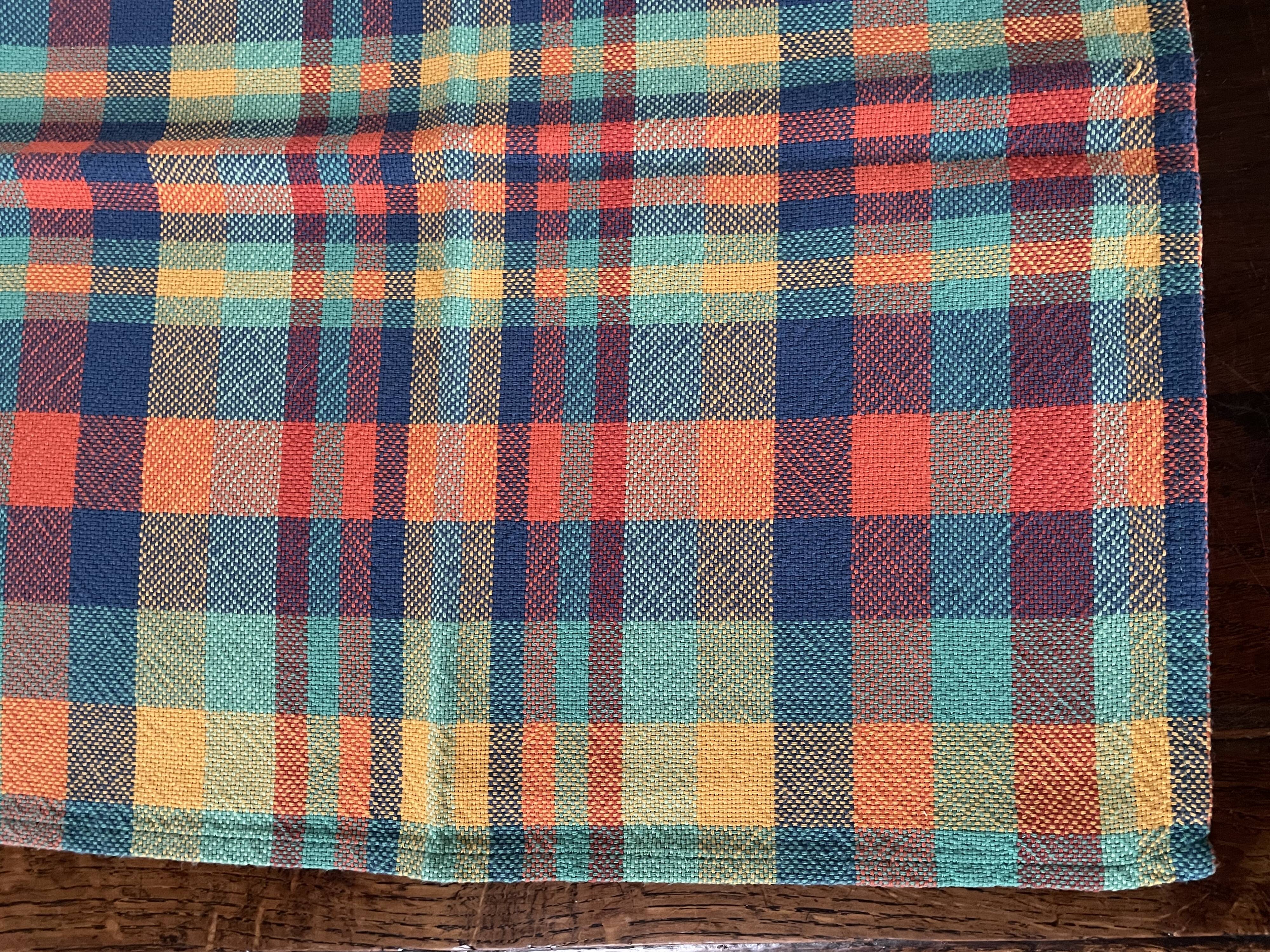 Set of 8 madras cotton napkins