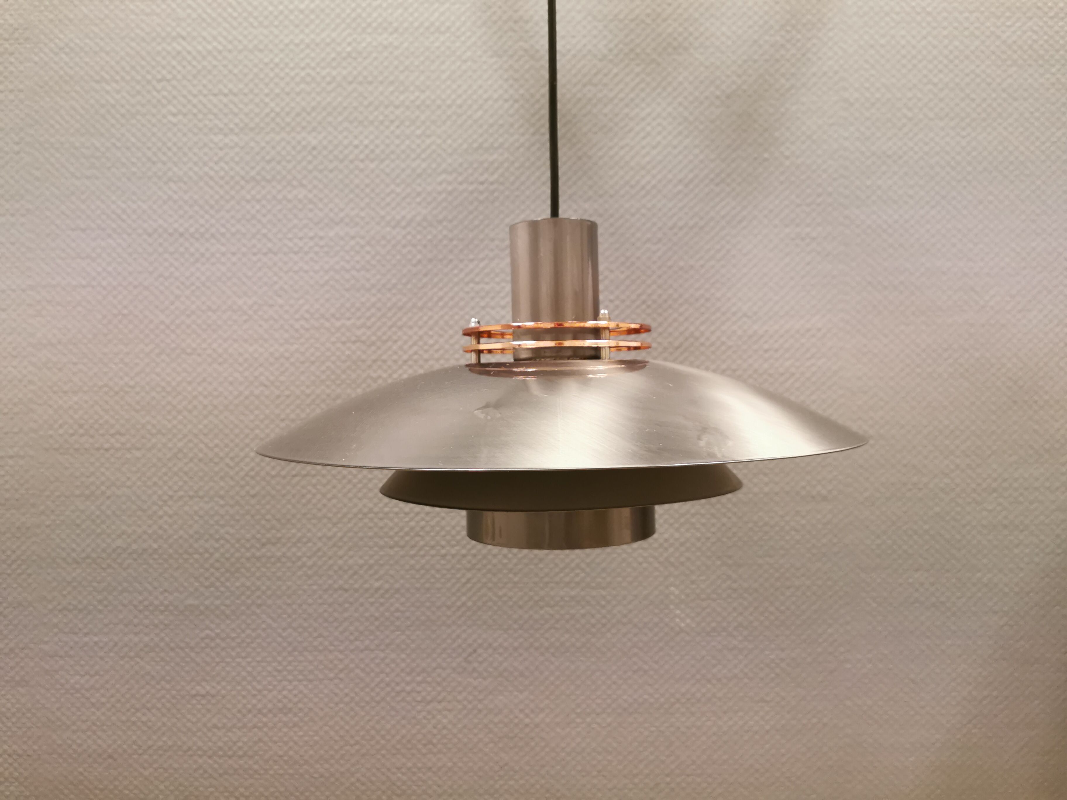 Hanging lamp, from the 80s, model LETO, produced by Top-Lamper Denmark