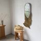 Brass flower oval mirror 1960