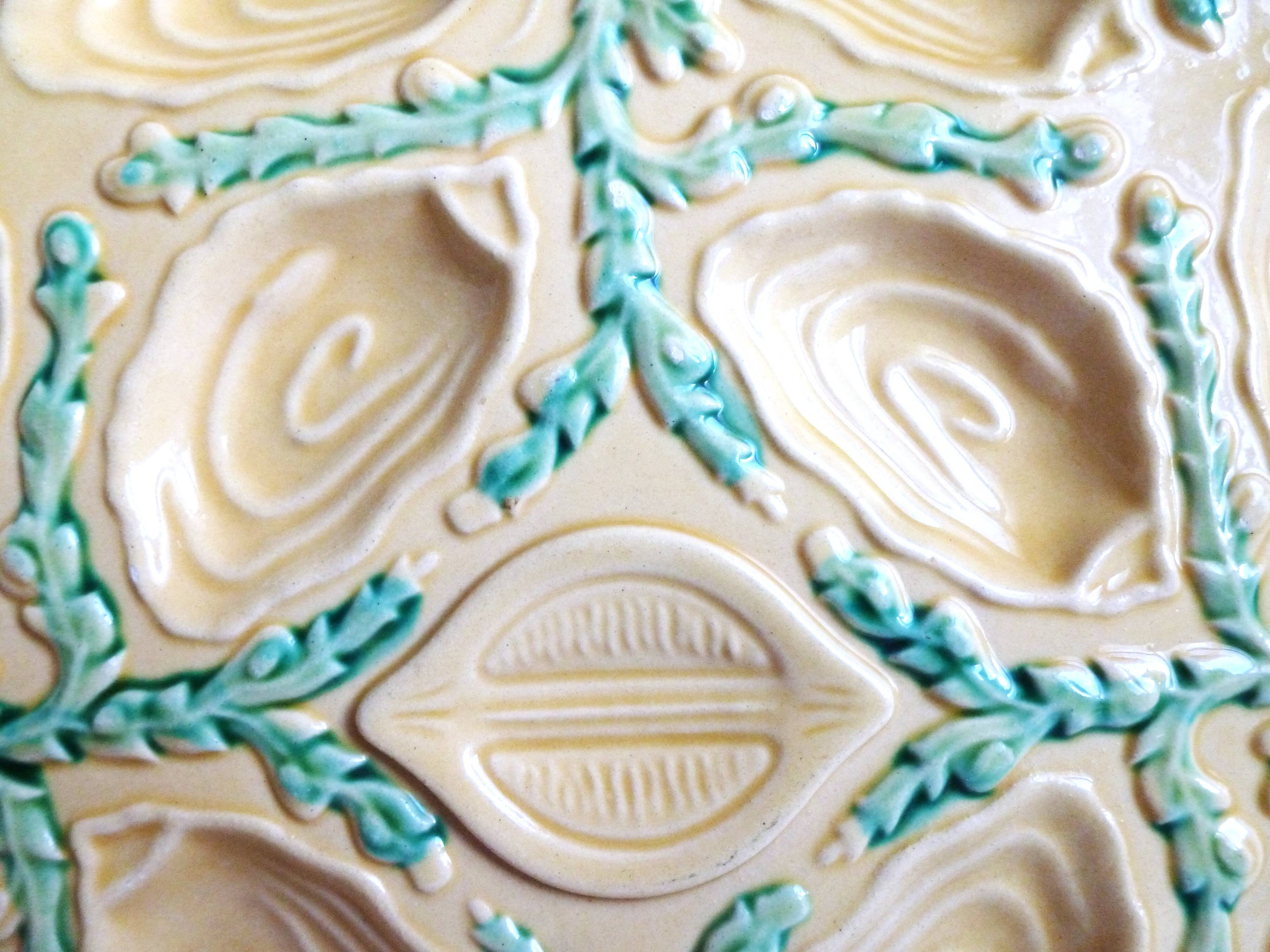 Oyster dish, seafood serving dish, Orfinox oyster dish.