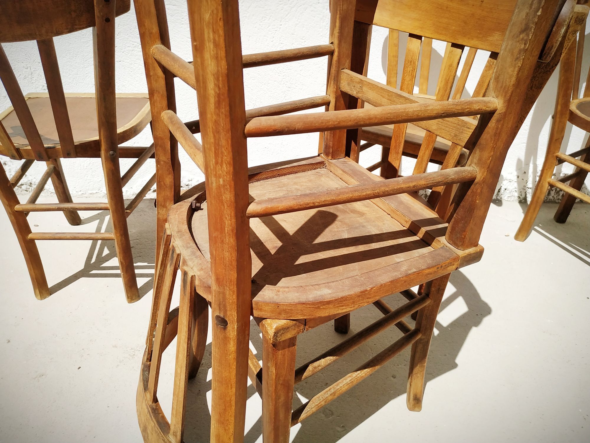 Series of six bistro chairs