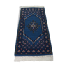 Vintage Traditional Oriental Carpet Blue Tunisian in Laine Knote at La Main 211x105cm