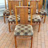 Set of six bamboo chairs from the 70s