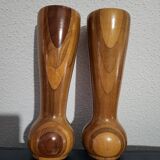 Wooden vases, companions of duty