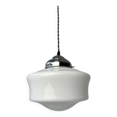 Antique pendant light in vintage opal, 22 cm