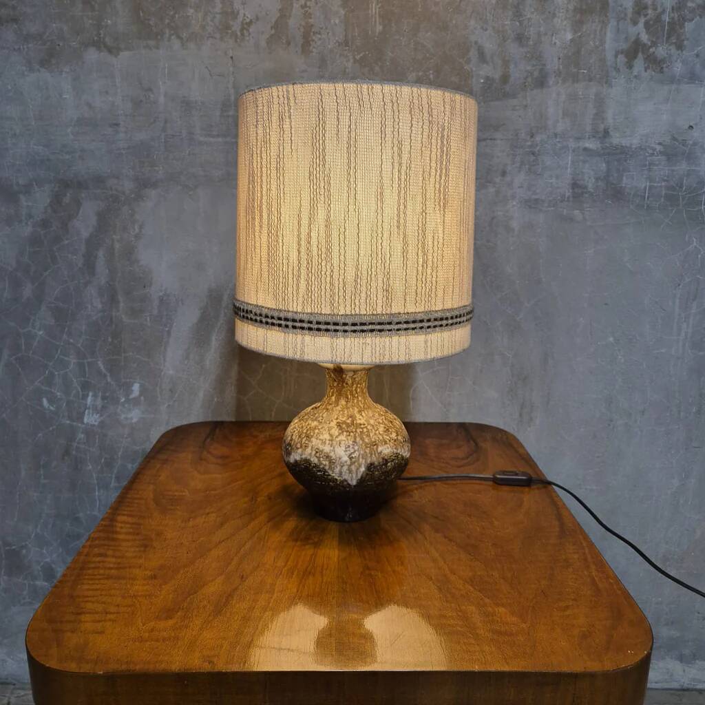 Mid-Century Ceramic Table Lamp, Czechoslovakia, 1960s–1970s