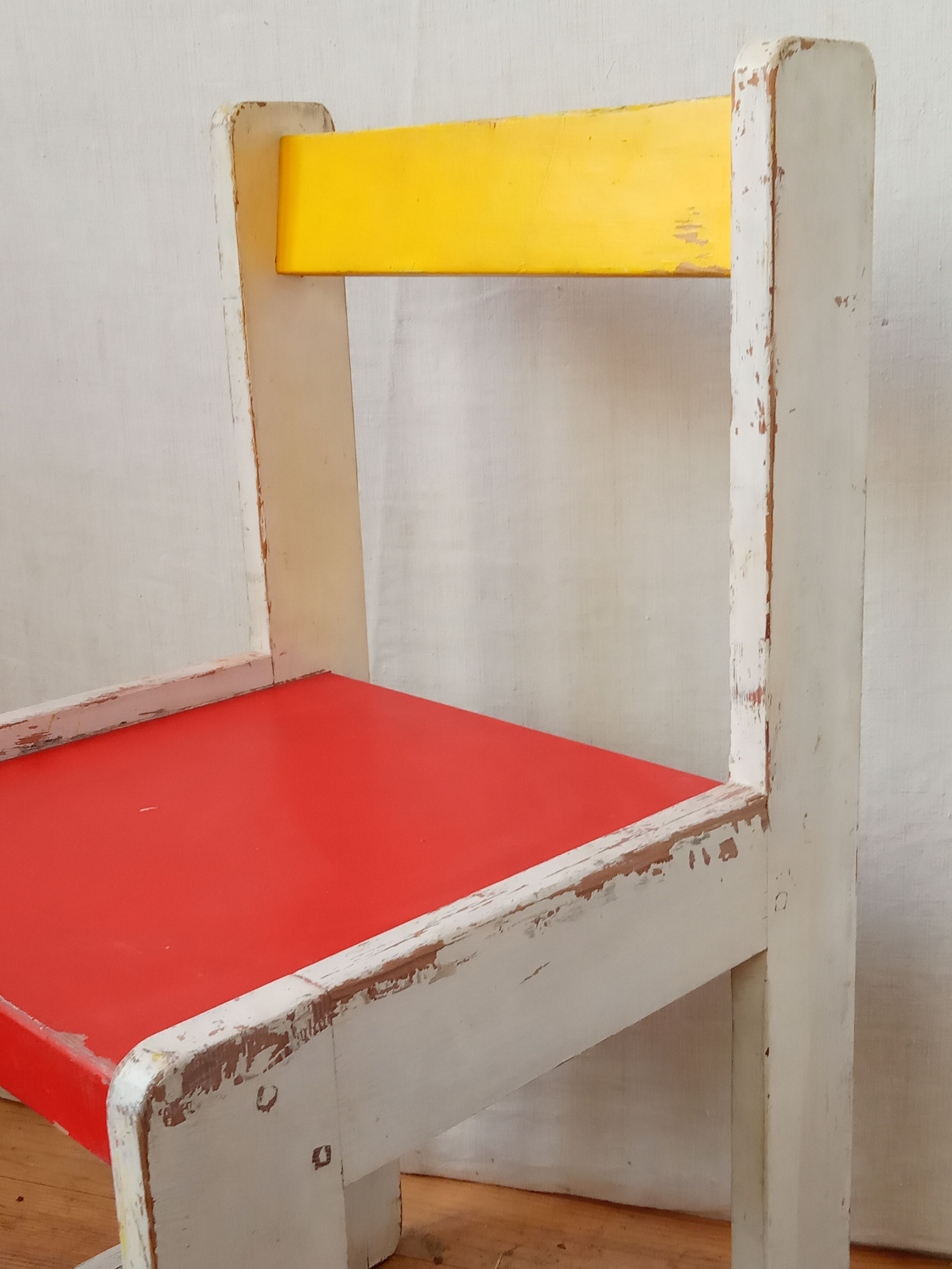 Painted wooden Bauhaus chair