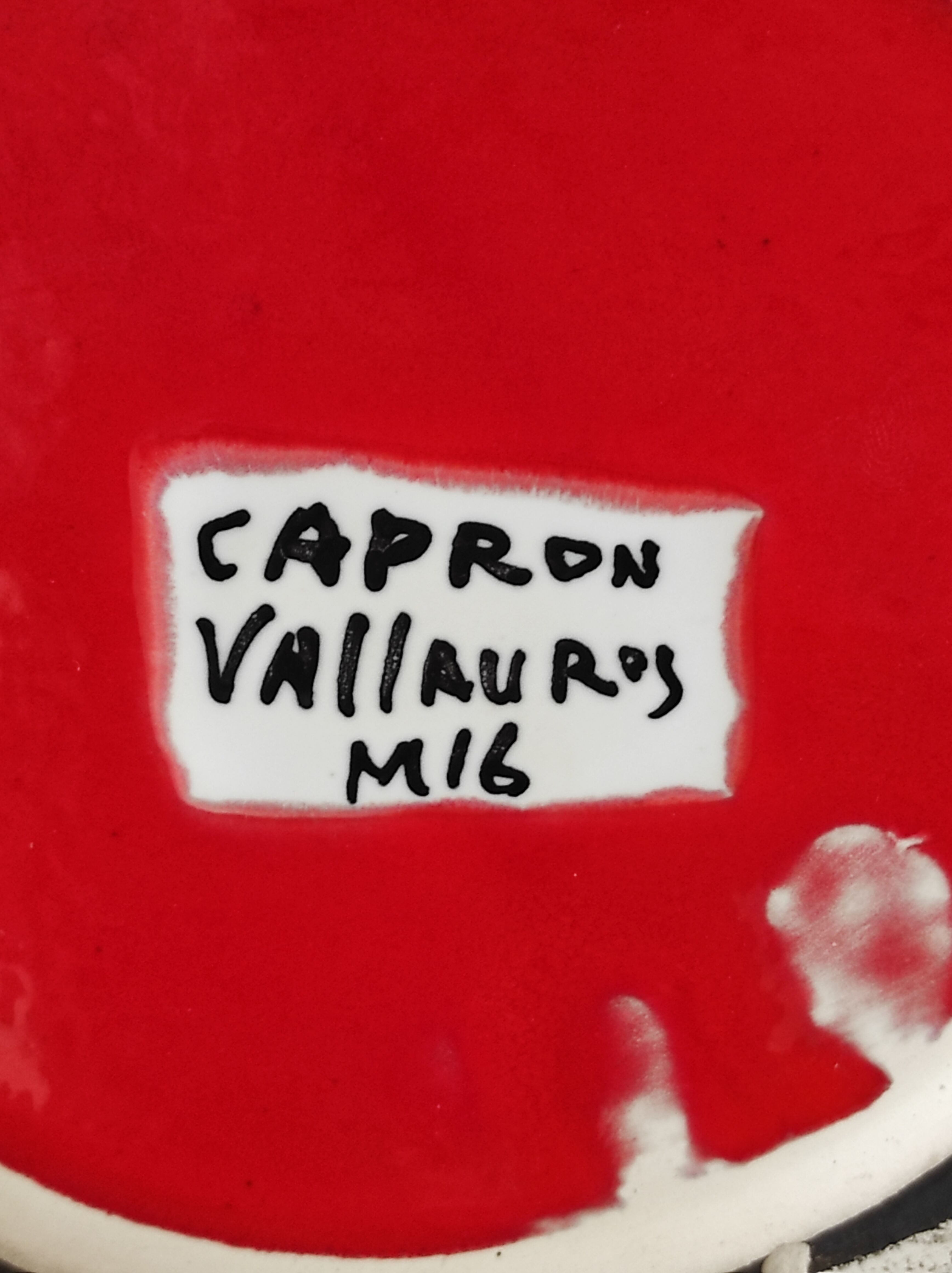 Red vase by Roger Capron circa 1960