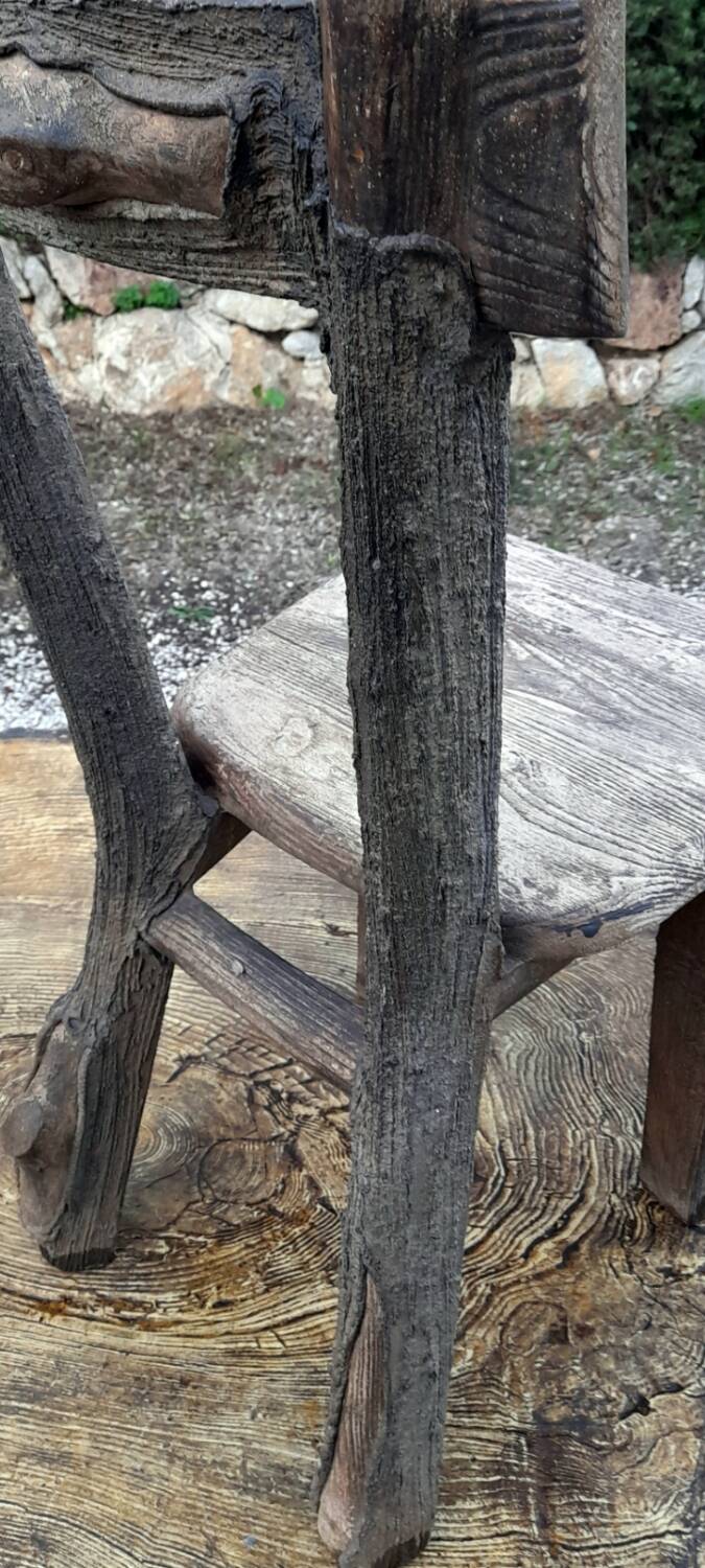 Former brutalist trompe l'oeil concrete garden furniture 1950