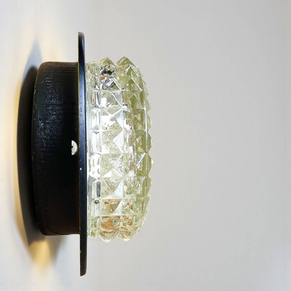 Glass flush mount ceiling or wall lamp