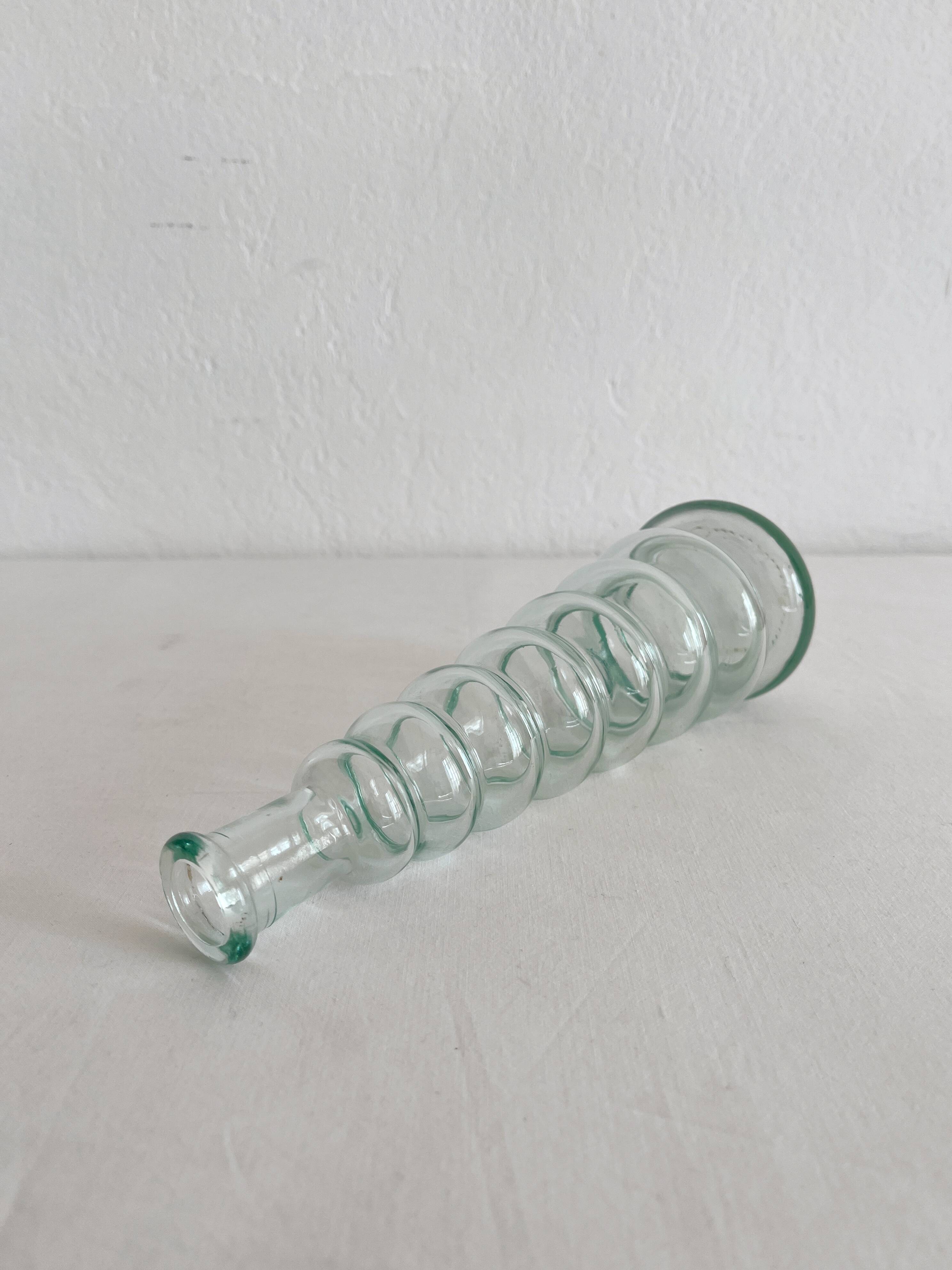 Vintage glass soliflore bottle vase