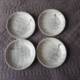 4 vintage Niderviller hollow plates, Chatons model