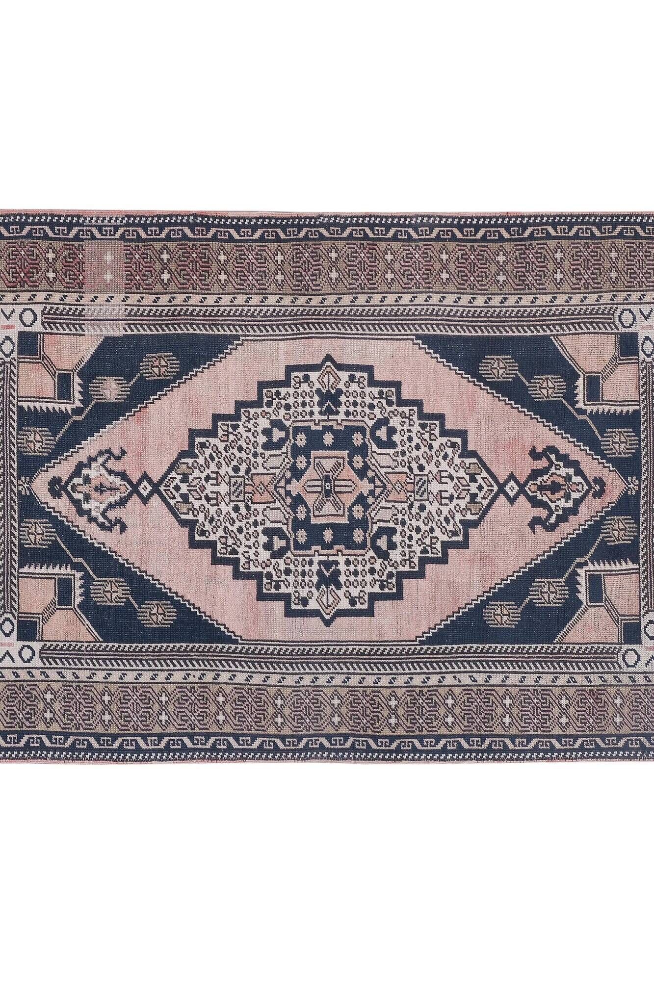 Vintage Turkish handmade rug 123x207 cm