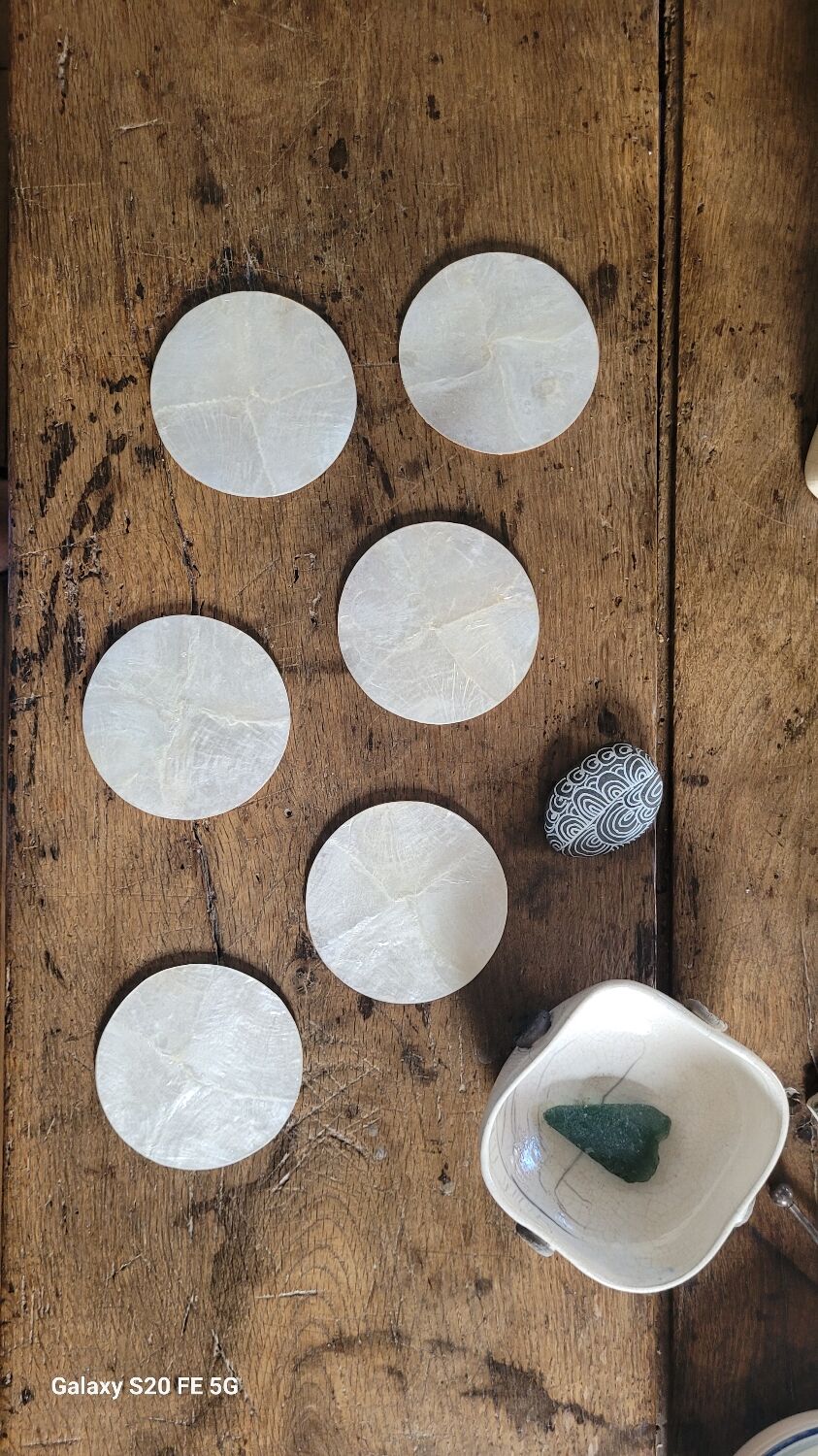 70's mother-of-pearl coaster