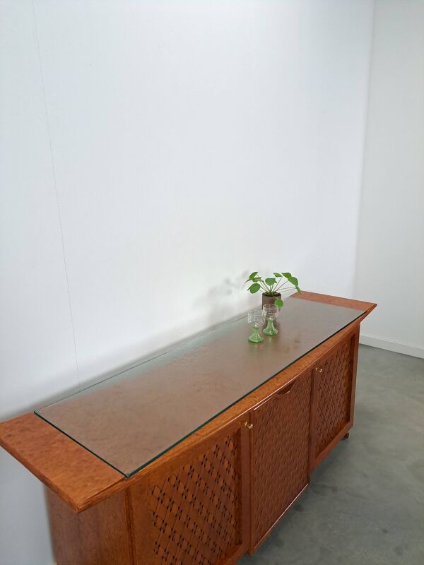 Dressoir de bar avec bar uitschuifbare et lame vitrée