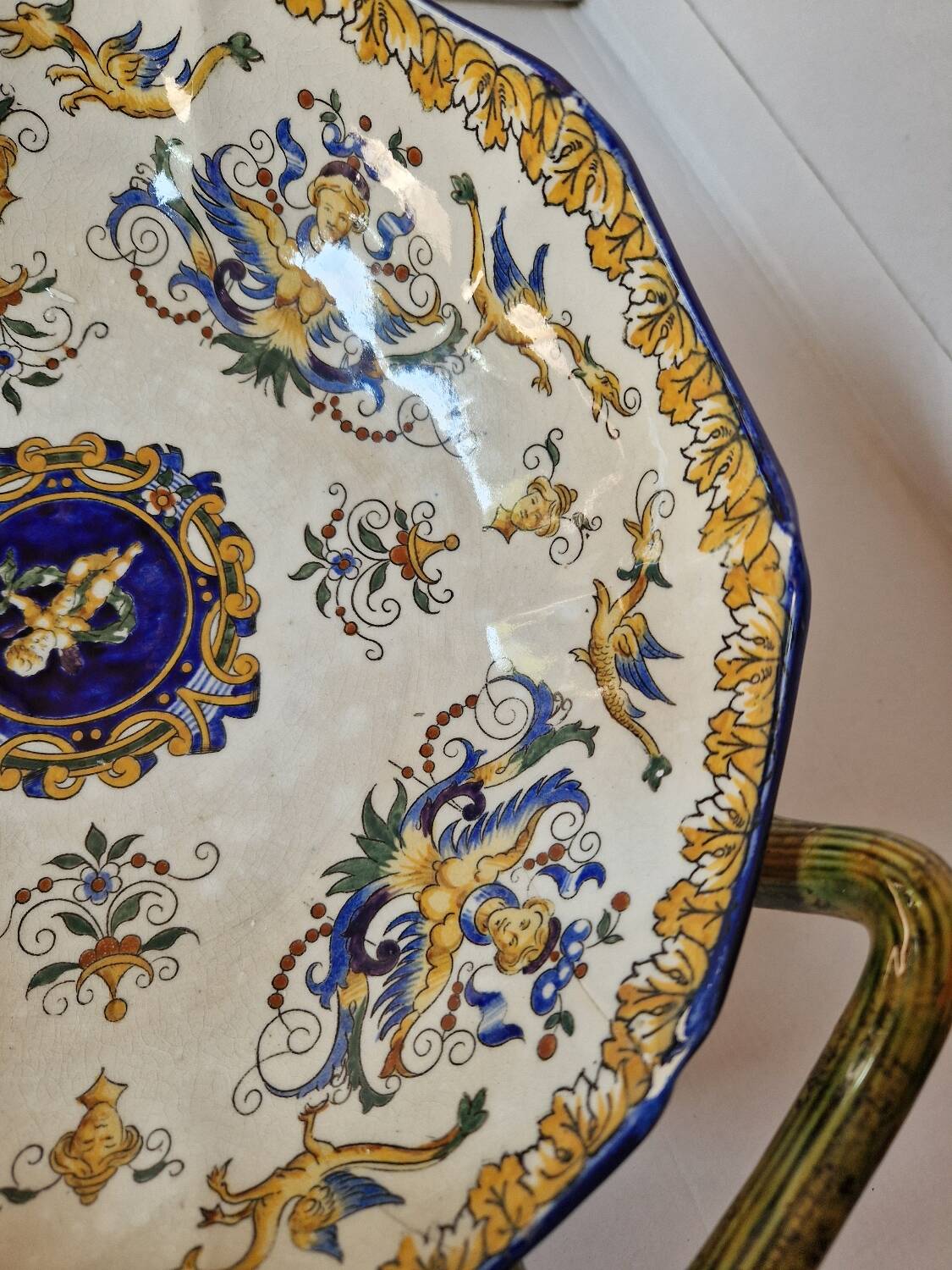 Old ceramic cup / salad bowl signed gien 1900