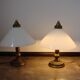 A pair of bedside lamps from the 1970s
