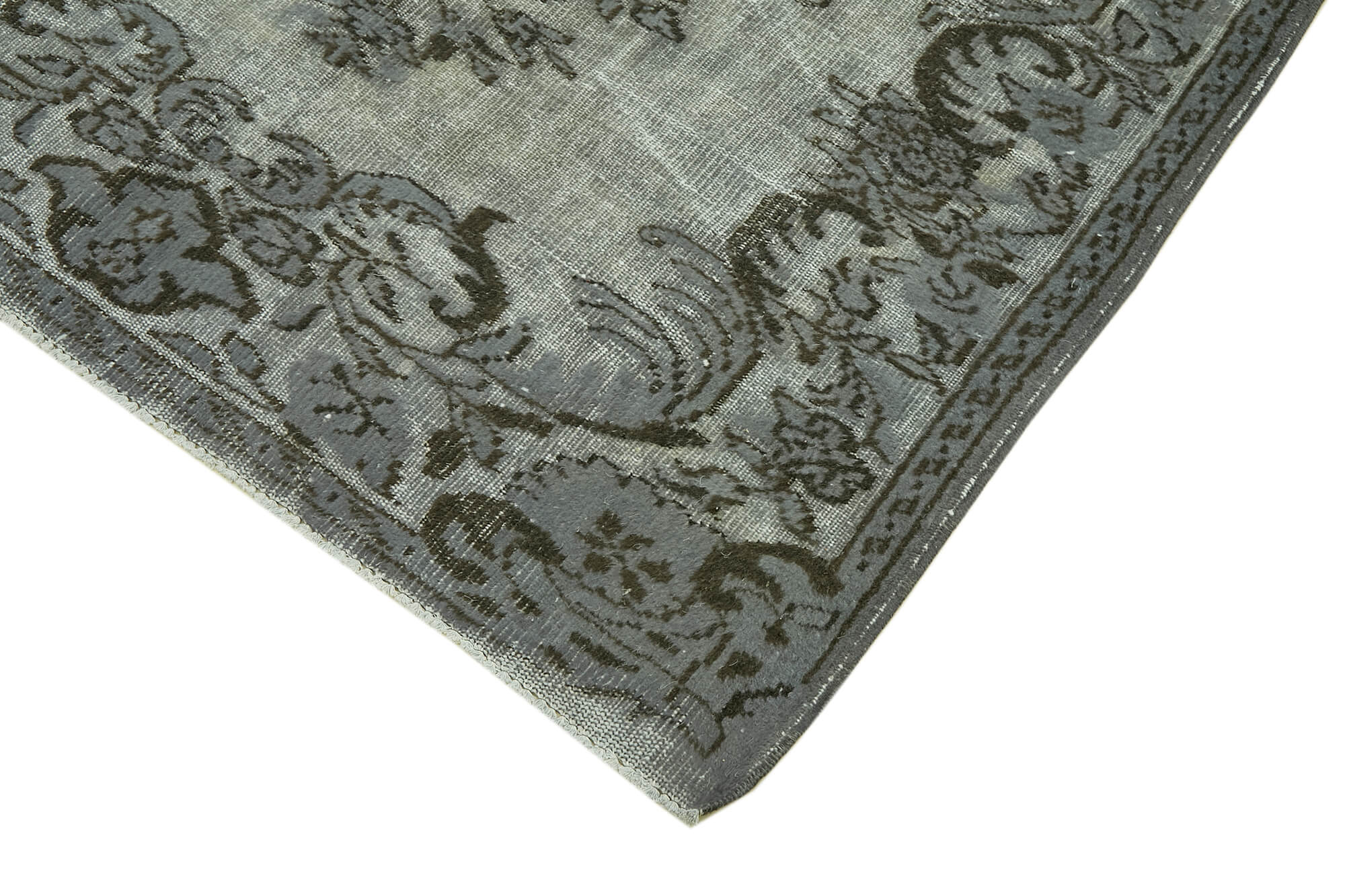 Hand-knotted antique oriental 1970s 147 cm x 241 cm grey carpet