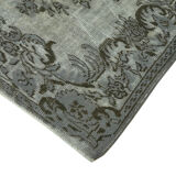 Hand-knotted antique oriental 1970s 147 cm x 241 cm grey carpet