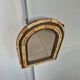 Ancient oriental brass mirror – arch shape