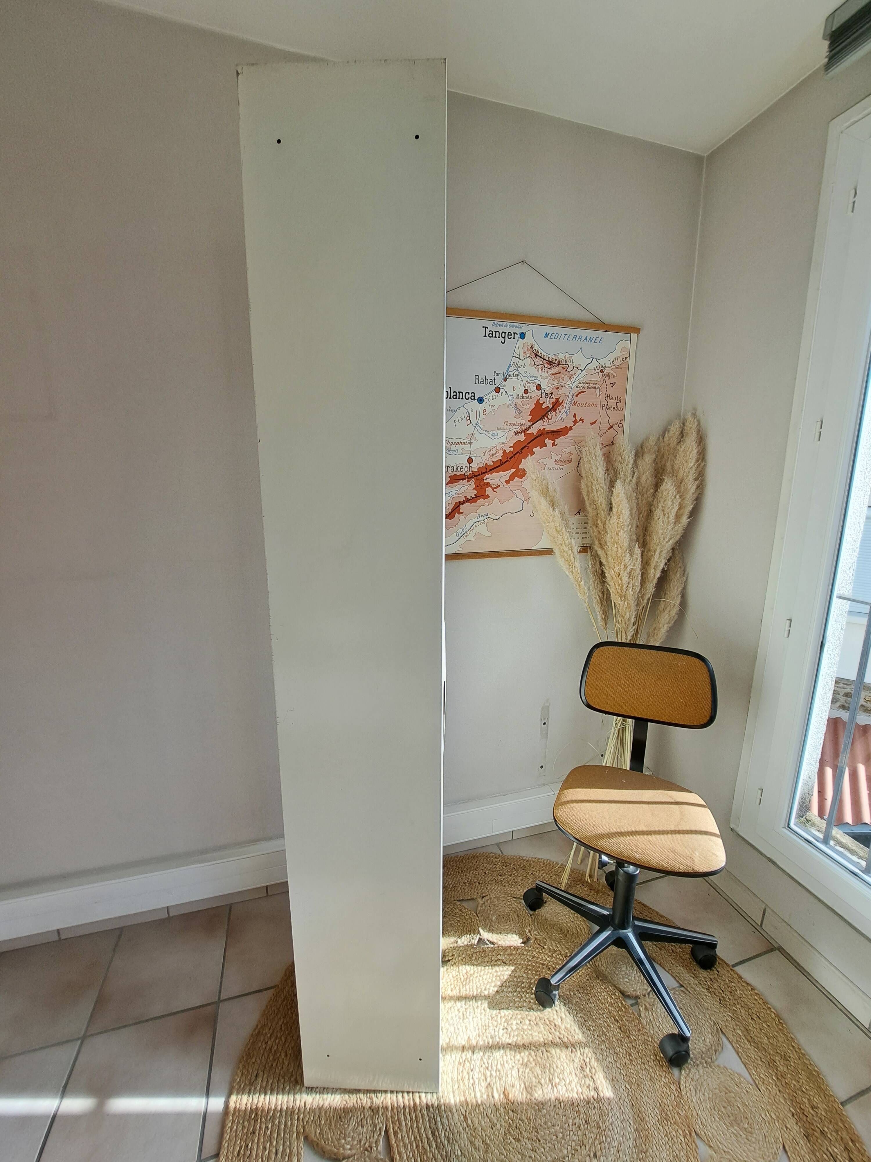 Vintage metal clamshell cabinet