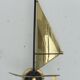 Pair of vintage sconces Sailboats in brass marine décor