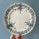 Set of 8 flat plates 19th century Terre de Fer, “Stella” Onnaing earthenware