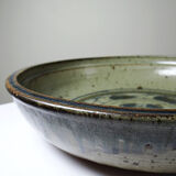 Vintage 1960s-1970s pyrite art stone fruit bowl.